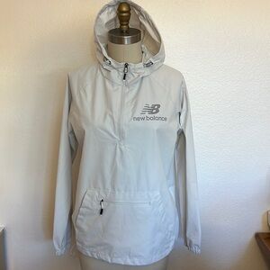 Hooded Pullover half Zip Windbreaker w/ L Raglan Slvs, Kangaroo zip Pkt,  SZ L